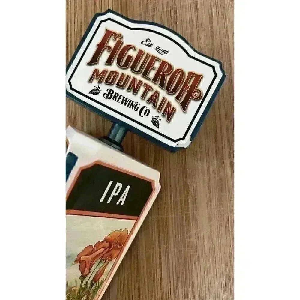 BEER Tap Handle ~ FIGUEROA MOUNTAIN Brewing Hoppy Poppy IPA ~ CALIFORNIA - Picture 6 of 6